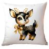 New Christmas Pillowcase High-end Light Luxury Black Gold Color Printing Home Cushion Pillowcase