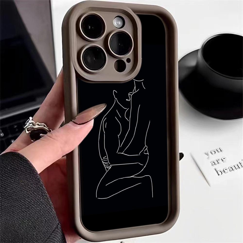Ae79 Femme Framed Black Art Protective Phone Cases for Xiaomi Poco X5 M6 Redmi Note 13 12 11 Pro 13C 12C A3 9 10 12S Angel Eyes TPU Back Cover