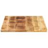 Vidaxl Blat Do Stolika, 80X60X3,8 Cm, Prostokątny, Surowe Drewno Mango
