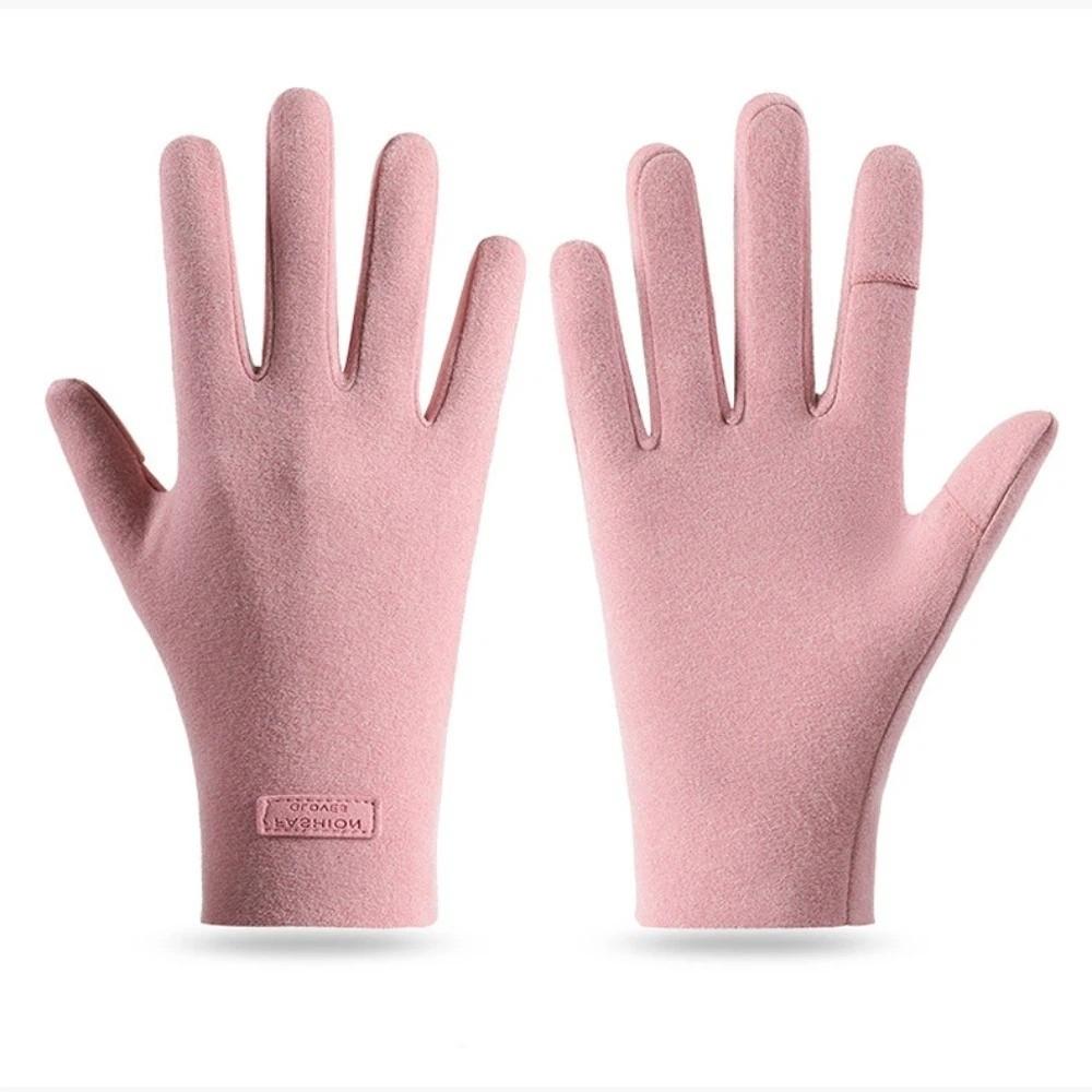 Soft Fleece Lined German Velvet Gloves Windproof Touch Screen Women s Gloves Keep Warm Coldproof Cycling Gloves Winter
