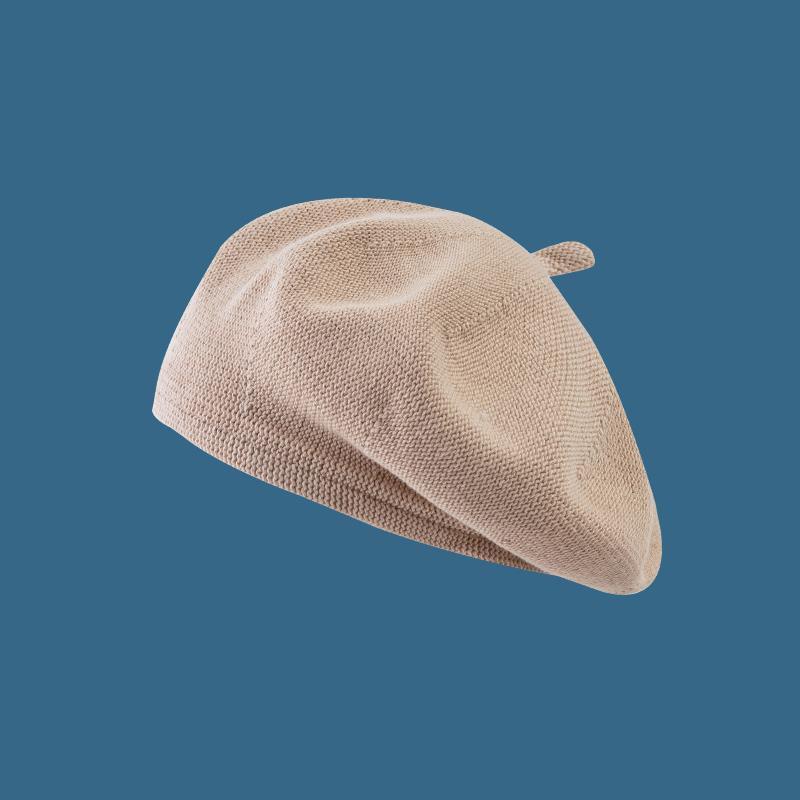 Primavera outono feminino boina gorro chapéus cor sólida artista francês respirável grande boina vintage feminino topo plano octogonal bonés