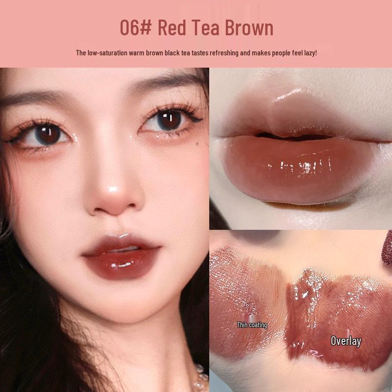 Mingxizhi Student Party Nude Jelly Lip Gloss & Mirror Lipstick