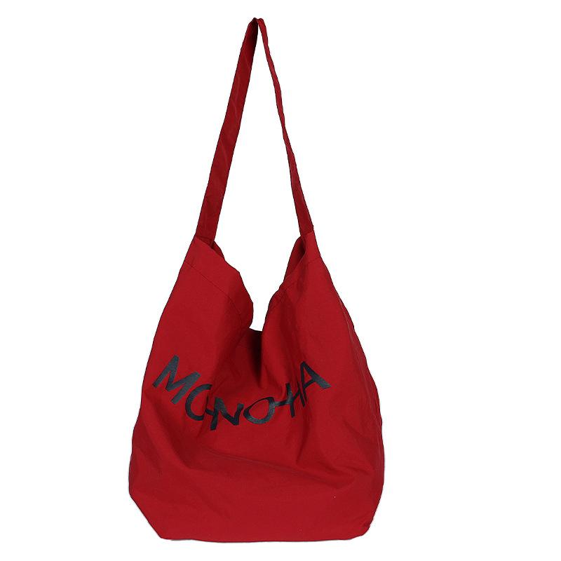 Lazy wind casual large-capacity underarm bag women's 2025 new letter-printed canvas bag shoulder bag