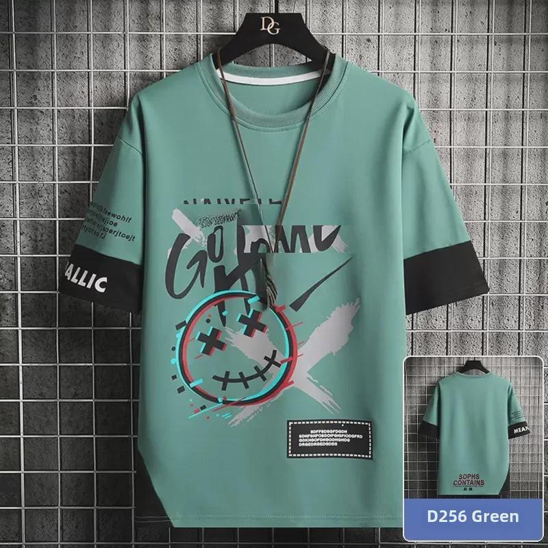 Korean Graffiti Short-Sleeve Suit: Trendy Spring/Autumn Streetwear