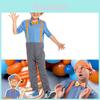 Blippi English Educator Themed Suit For Kids' Cosplay Parties And Events Polyester Fabric
