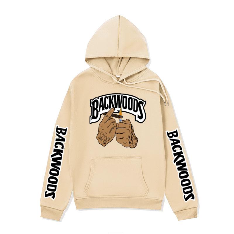 2025 new men's backwoods cigarette lighting printed sweater European and American street trendy sweater men's European size jacket