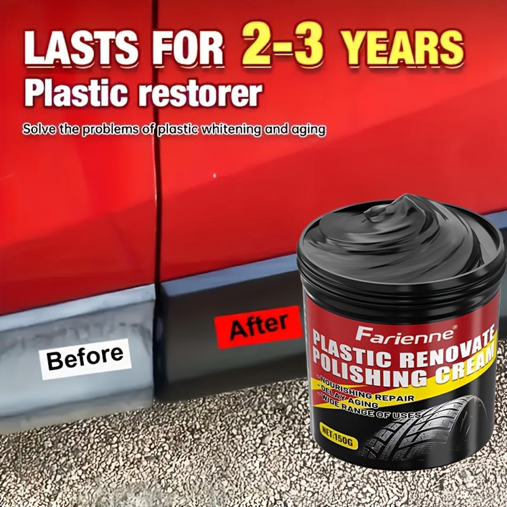 Multi-Functional Plastic Rubber Repair Paste - Car Interior Renovation, Tire Gloss Maintenance, Anti-Aging & Fade Prevention, Sc