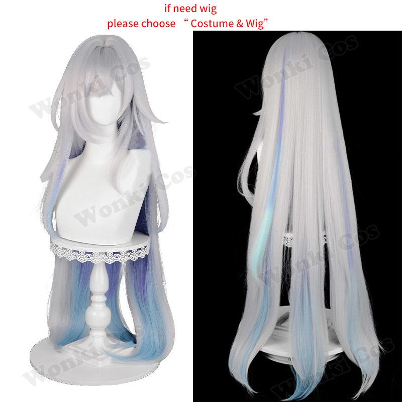 Game Impact Skirk Cosplay Costume Wig Hair Tartaglia Master Skirk Cosplay Shoes For Women Role Play Dress Outfits