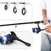 28038‑T210BL 2.1m Portable Fishing Rod Pole Set Retractable Rod Spinning Wheel Reel Baits Hooks Fishing Bag Kit