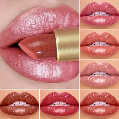 Mermaid Sparkle Velvet Lipstick- Metallic Finish, Long-Lasting Shine& Glitter, Perfect Gift for Women- Available In Orange, Pink, Purple, Red