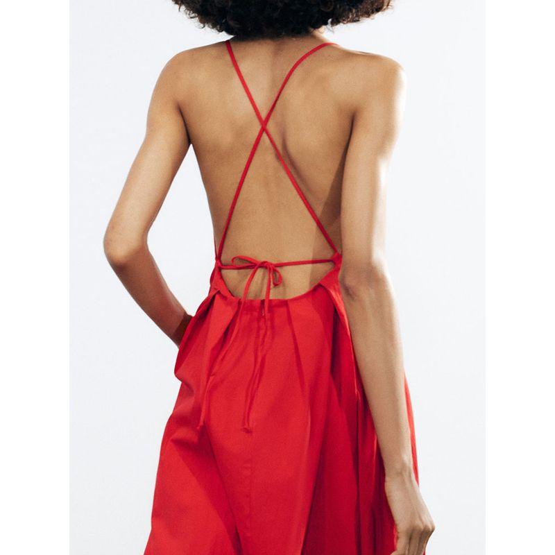 Za2025 Summer New Product Women Clothes Fashion Sexy Backless V-neck Temperament Length Dress 2816653 600