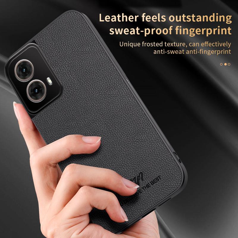 Luxury Business Leather Soft Frame Magnetic Cover For Motorola Moto G85 MotoG85 Phone Cases Capa