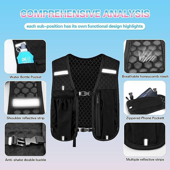 Lightweight Running and Cycling Backpack with Phone Holder for Outdoor Activities