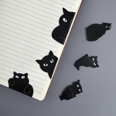 Ensemble de marque-pages Kawaii, Design sur le thème du chat, magnétique robuste, facile à transporter, marqueur de Page sécurisé, résistant à la décoloration, 1 ensemble