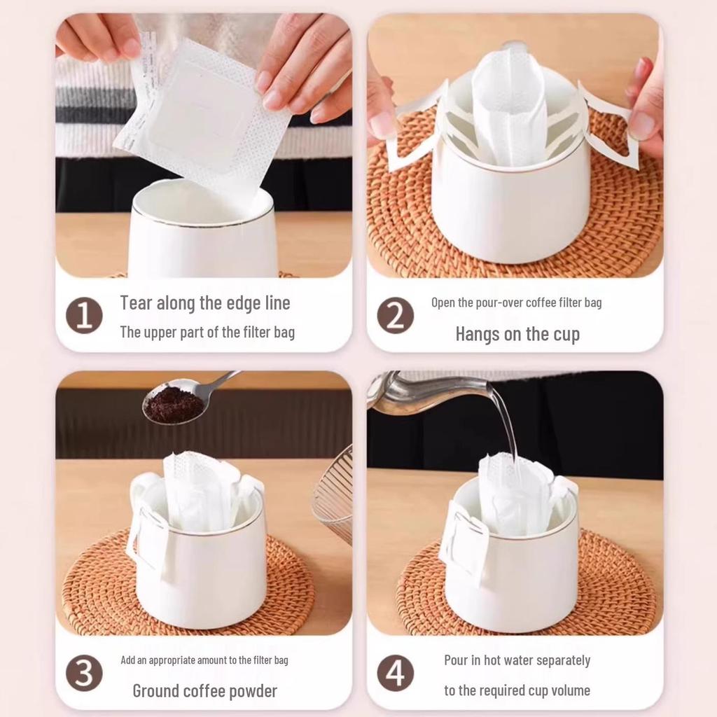 Thickened Food-Grade Pour-Over Coffee Filter Bags