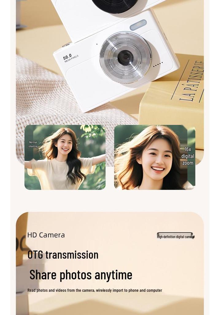 2025 High-Definition Retro Dual-Camera Digital Travel Camera for Students