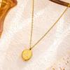 Exquisite Gold Bean Pendant Necklace for Women - Summer 2026 Trendy, Colorfast Clavicle Chain