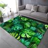 1PC Tropical Rainforest Leaves Carpet for Living Room Bedroom Sofa Home Decor Non-slip Floor Mat Modern Rugs Large Size