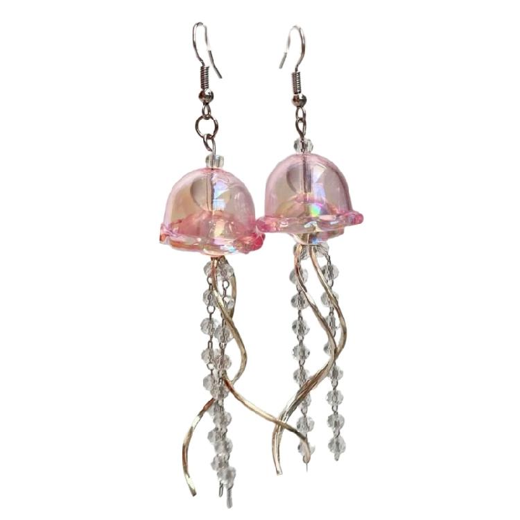 Exquisite Jellyfish Charm Earrings Personalized Jellyfish Pedant Earring Elegant Dangle Ear Hook for Stylish Outfits