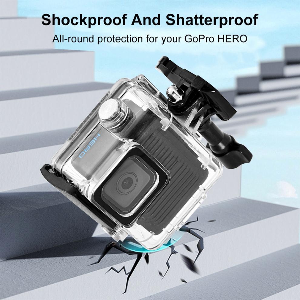 Fat Cow GoPro HERO 4K Sports Camera Waterproof Case - 60M Diving Protection, High Transparency