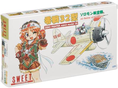 Sweet Zero Fighter Type 32 Solomon Air Battle Plastic Model Kit 14124 1/144 (2 Aircraft)