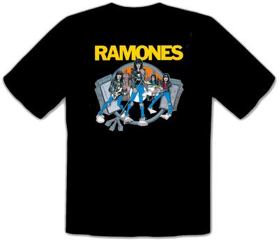 Ramones Music Rock Metal Rules Black T-SHIRT -009-
