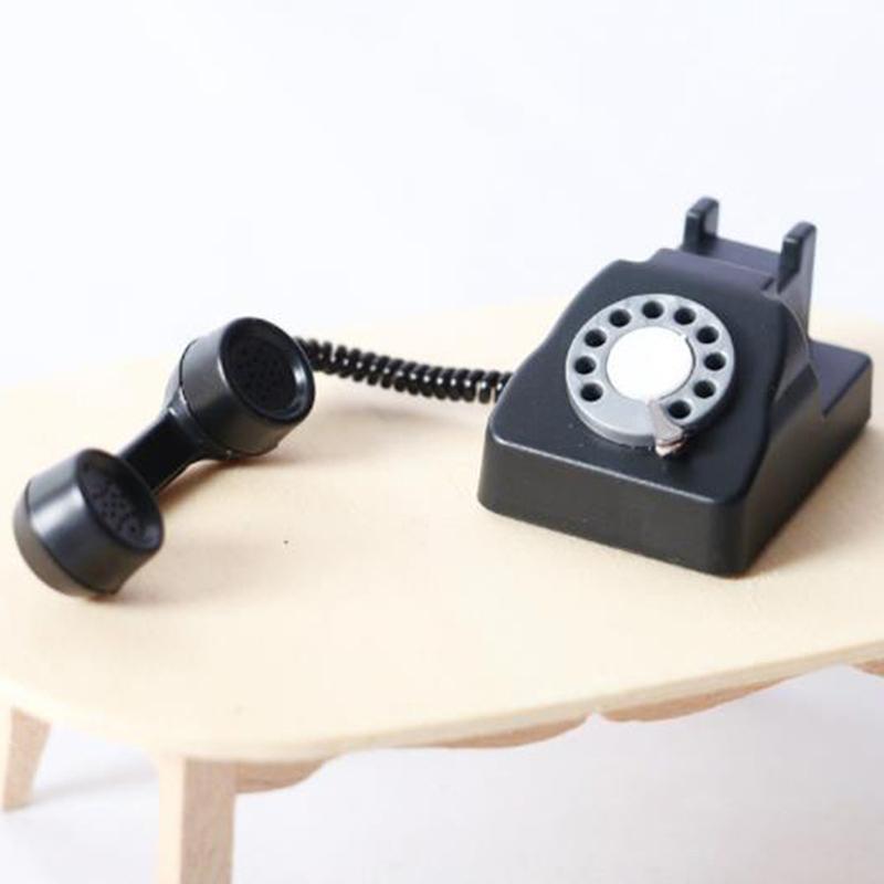 Dollhouse Furniture Decoration Gift Kid Miniature Plastic Telephone Toys