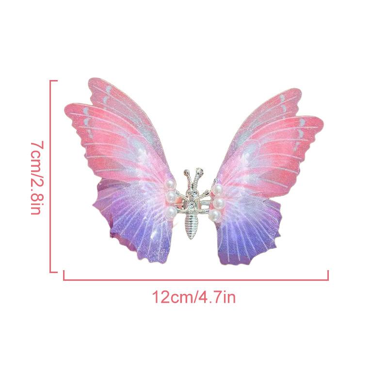 1PC Sweet Decorate Colorful Pearl Butterfly Hair Accessories Hairpin for Girls Hair Clip Glitter Moving Wings