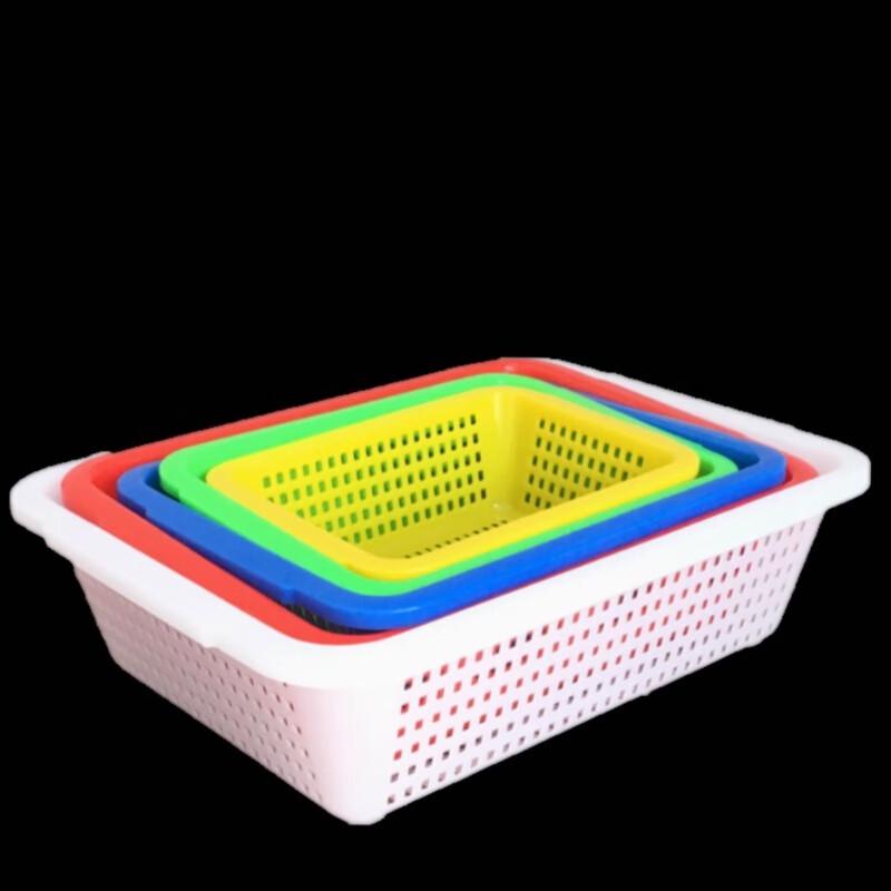 Rectangular Plastic Storage and Washing Basket
