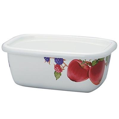 Fuji Enamel Enamel Storage Fruitas Collection Container, Square, 0.6L, 2, FTCS-B1