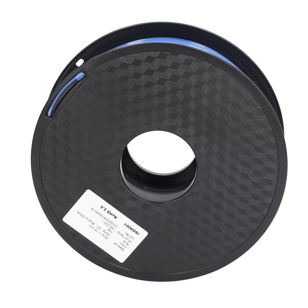 3D Printing Consumable 1.75mm PLA Filament Blue to White Color Changing Consumable Filament