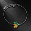 Reunion Guadeloupe Martinique French Guiana Enamel Dainty Chain Bracelet 304 Stainless Steel Patriotic Souvenir Wrist Jewelry