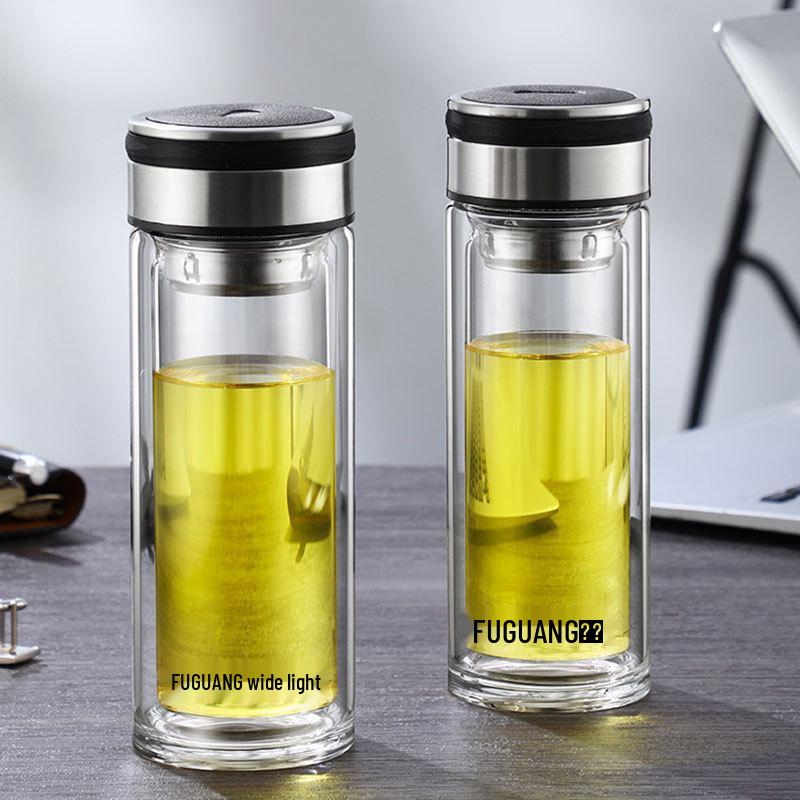 Fuguang Double-Wall Glass Tea Infuser Bottle 300ml