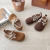 2026 Spring/Autumn Girls' Birkenstock Princess Leather Moccasins - Soft Sole Baby Shoes