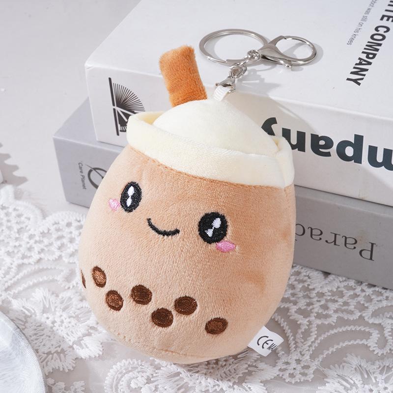 Fruit Bubble Tea Plush Keychain Doll Gift