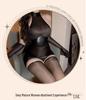 Nighttime Fun: Sexy Patent Leather See-Through Bodycon Skirt Set for Women