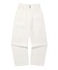 PLUNASTUDIO Semi-Wide Denim Pants (White)