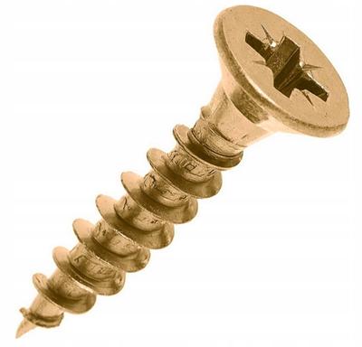 Hardened Wood Screws 3x12mm 65pcs PZ2 Gold