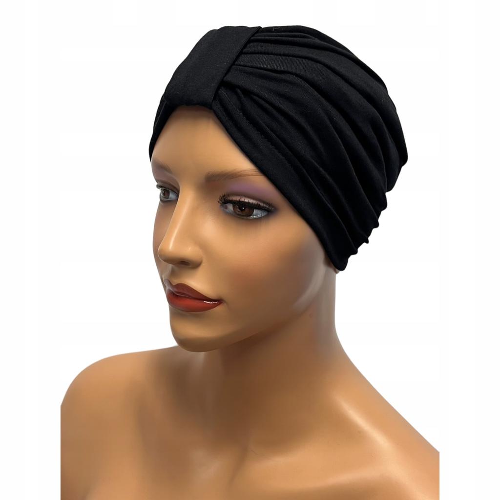 Czarny Turban Damski Emma 05 Czapka Z Bambusa Także Po Chemioterapii