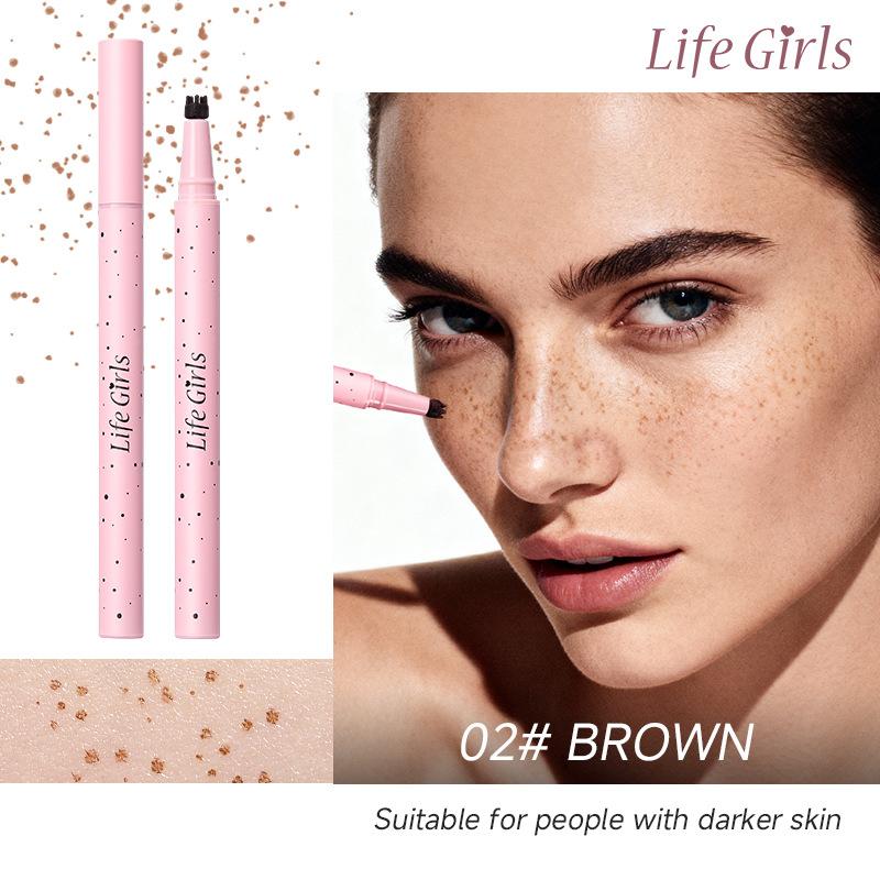 Life Girls Натуральный румяна-карандаш для веснушек Водостойкий Стойкий для всех типов кожи Ежедневный макияж Незаменимый