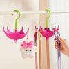 2Pcs Punch Free Dopamine Umbrella Shape Hooks Plastic Scarf Storage Rack  Bedroom