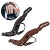 Leather S-Shaped Ergonomic Waterproof Durable Double Locking Clasp Hand Grip Wrist Strap for SLR Camera