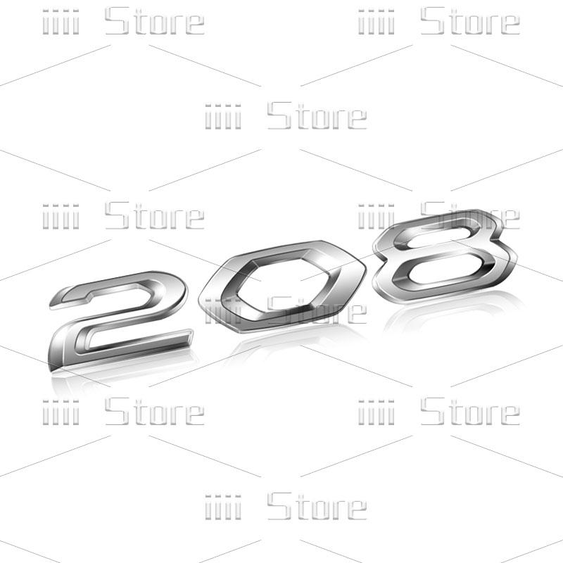 For z333 208 308 408 508 GT RCZ Emblem Chrome Metal 3D Car Sticker Rear Trunk Fender Side Decal Auto Accessories 333z