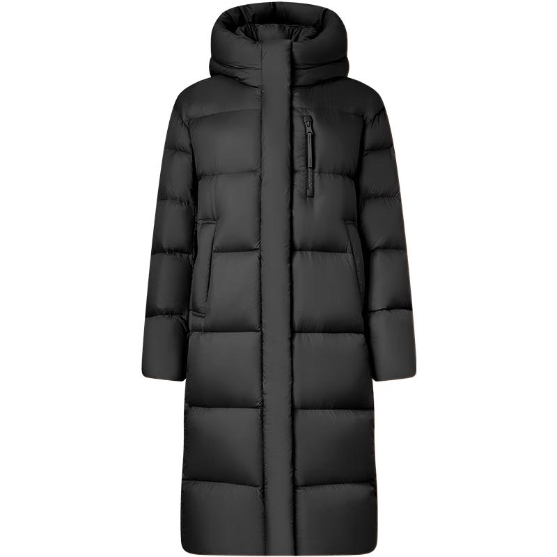 Tamboer Women's Long Hooded 90% Down Puffer Jacket