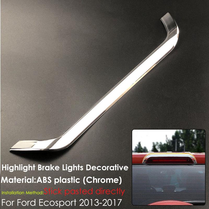 For Ford Ecosport 2013 - 2017 Car Accessories Front Rear Fog Lamp Brake Light Trim Decorative Cover Sticker ABS Plastic Chrome