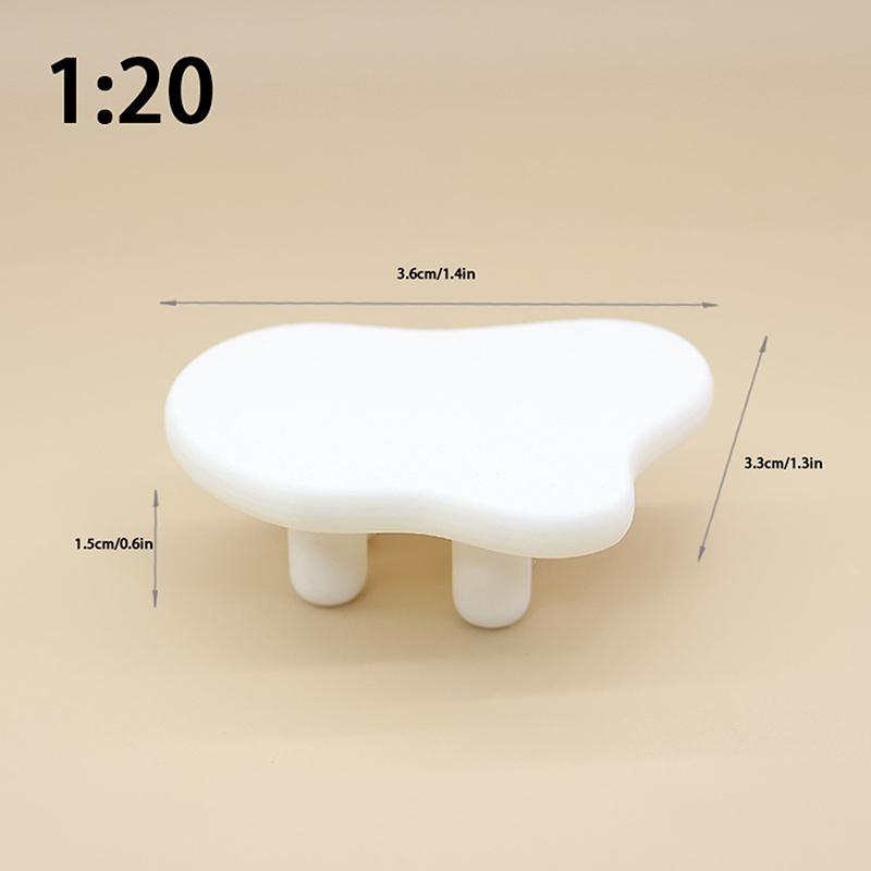 1/12 Dollhouse Simulation Mini Cloud Tea Table Model Dollhouse Living Room Furniture Decoration Micro Scene Construction Props