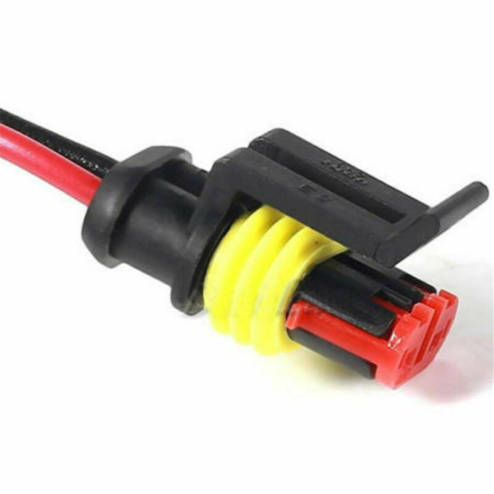 10kit 2Pin Way Car Waterproof Seal Electrical Cable Connector Plug with Wire AWG