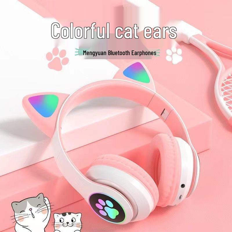 STN28 Luminous Cat Ear Bluetooth Headband Headphones
