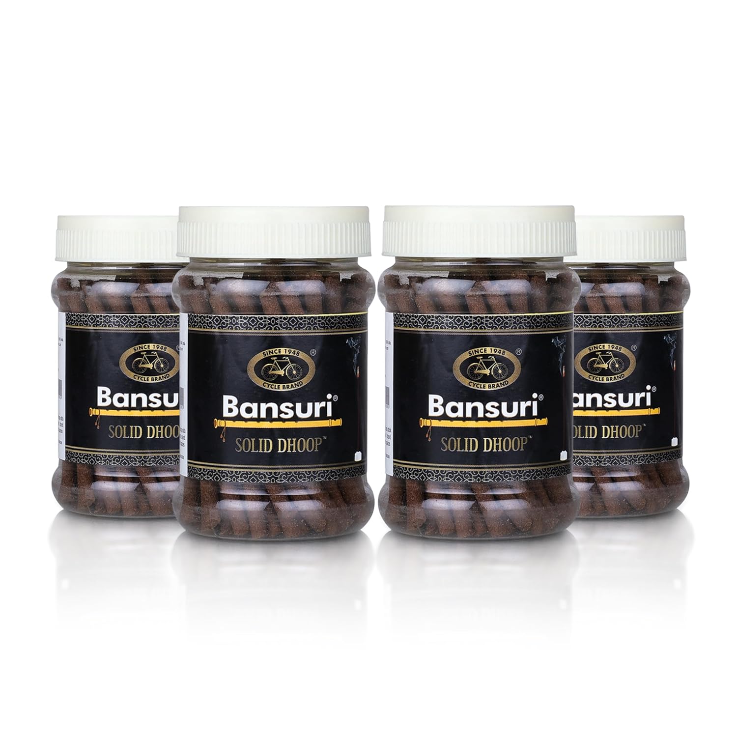 

Cycle Pure Bansuri Bambooless Dhoop Sticks Pack of 4 100g Each Guggal Fragrance for Pooja Meditation Daily Use