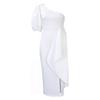 Collar Split Ruffled Dress Sexy Women's Dress Fashion Clothing Diagonal